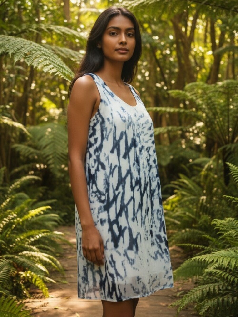 Paper Crane Tie Dyed Tunic Dress - Size Medium